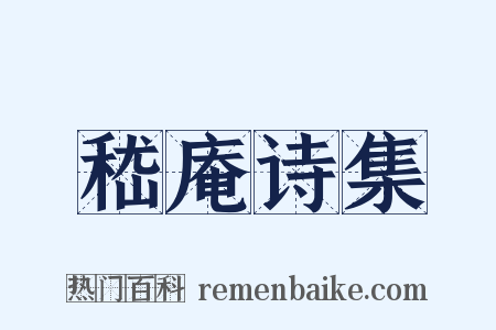 嵇庵诗集是什么意思的图片